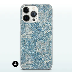Photo 6: design 4, a blue floral pattern phone case